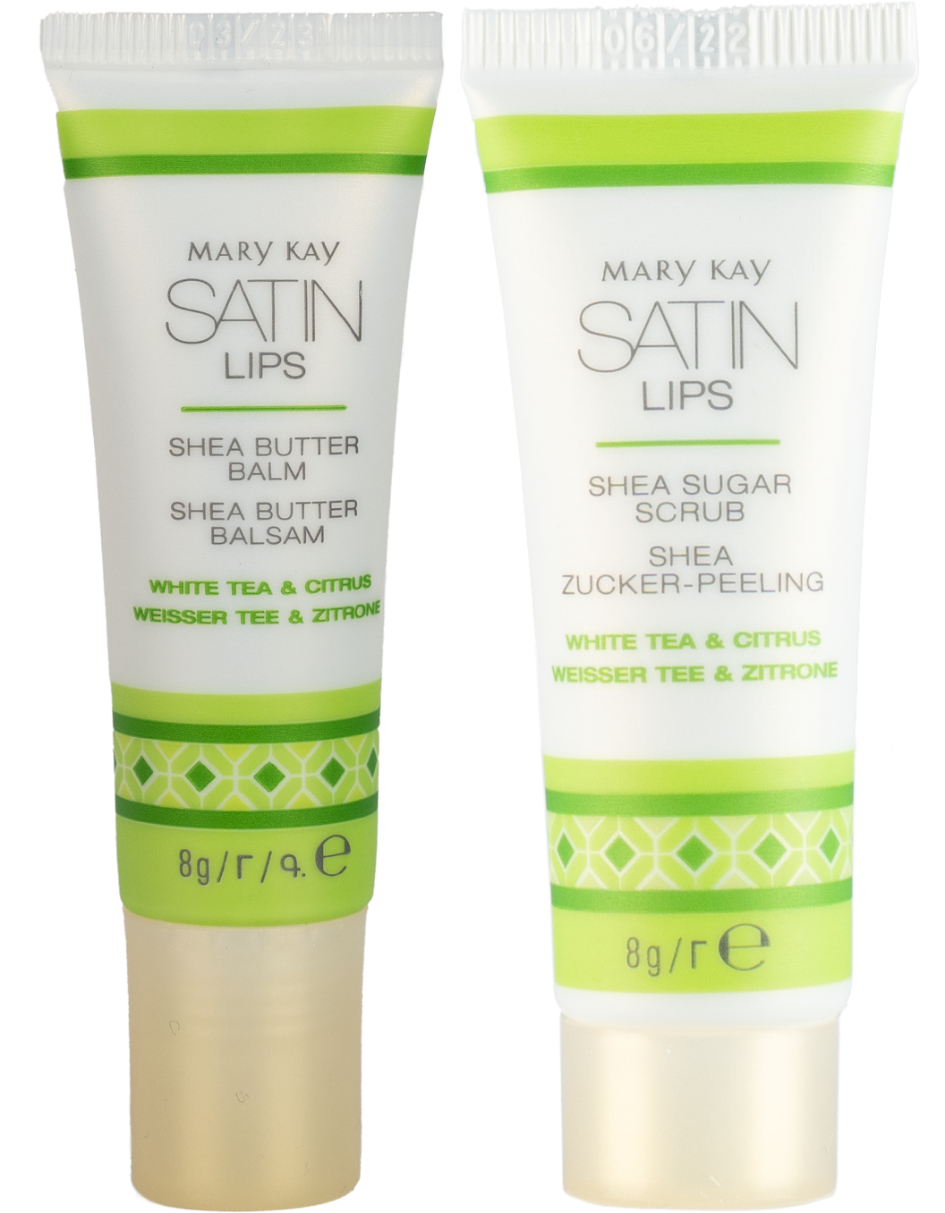 Satin Lips Set - Shea Sugar Scrub & Shea Butter Balm, je 8g