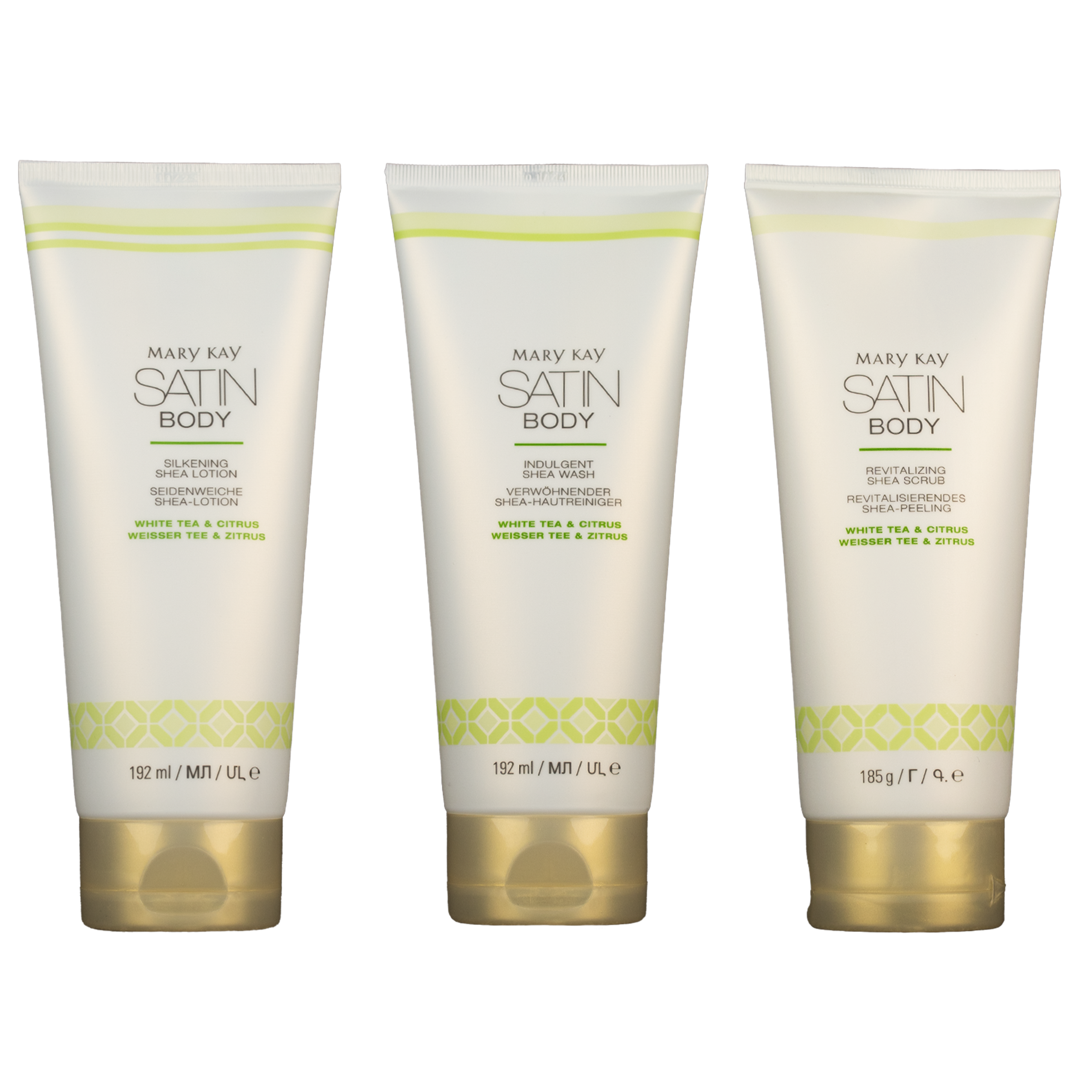 Shea Satin Body Bundle 2 (Body Wash & Body Lotion & Body Scrub) 